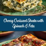 Croissant Strata with Spinach, Feta, and Gruyere Recipe