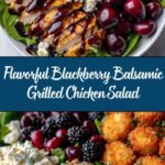 Blackberry Balsamic Grilled Chicken Salad with Crispy Fried Goat Cheese Recipe
