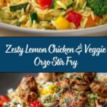Lemon Chicken & Veggie Orzo Stir Fry Recipe