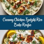 Dump and Bake Chicken Tzatziki with Rice Recipe