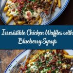 Chicken Waffles with Blueberry Syrup Recipe