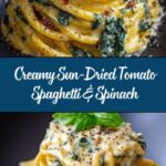 Spaghetti & Spinach with Sun-Dried Tomato Cream Sauce Recipe