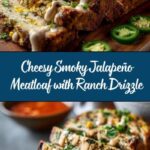 Smoky Jalapeño Popper Meatloaf with Creamy Ranch Drizzle Recipe