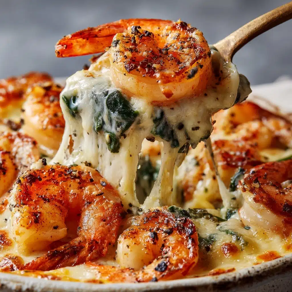 Shrimp and Spinach with Rich and Creamy Crab Cheese Recipe
