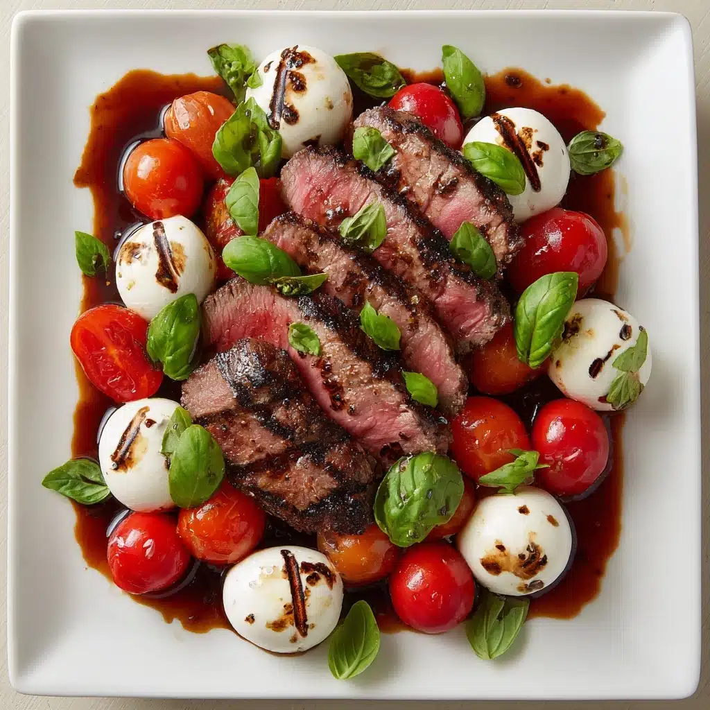 Balsamic Caprese Grilled Flank Steak Recipe - Recipe Image