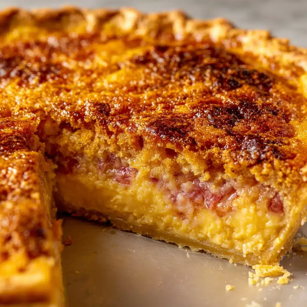 Rhubarb Sour Cream Pie Recipe - Recipe Image