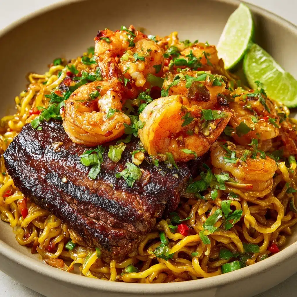 Steak & Shrimp Noodles Recipe