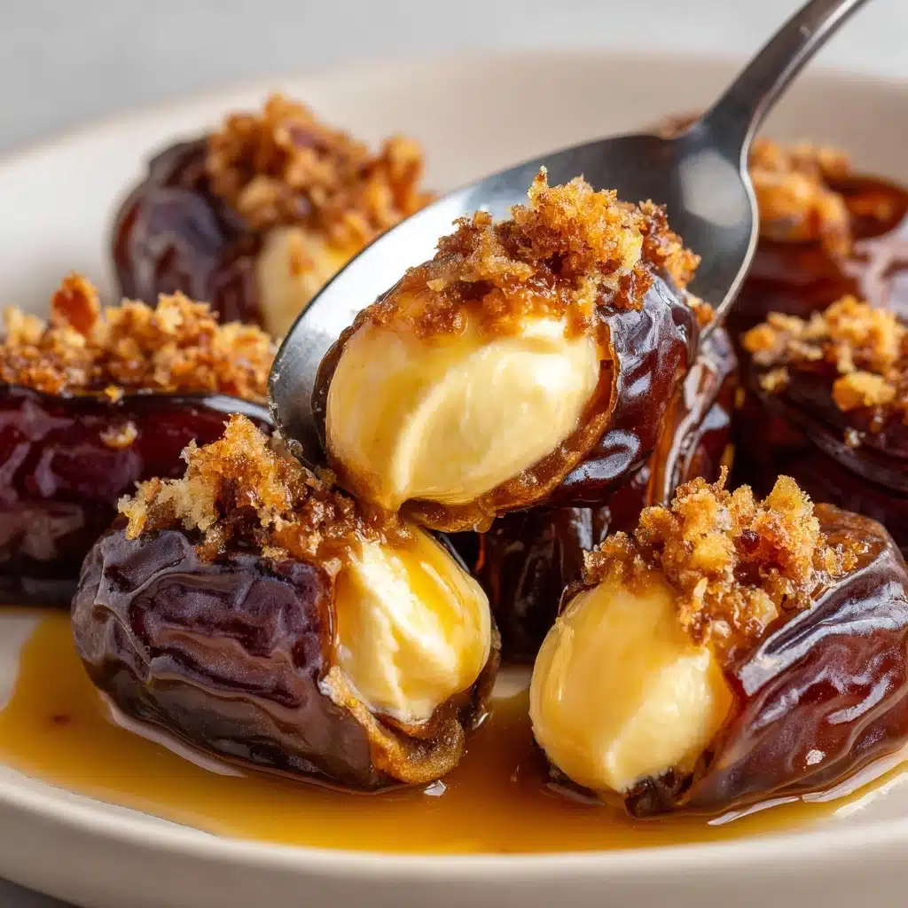 Mascarpone Stuffed Dates with Maple Drizzle Recipe