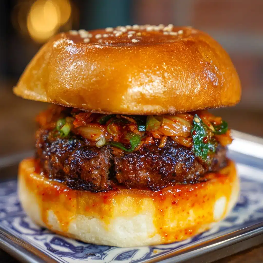Bulgogi Kimchi Burger Recipe - Recipe Image
