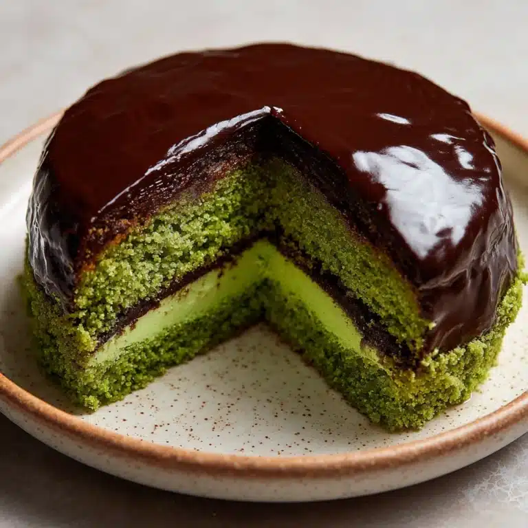 Flourless Pistachio Cake with Chocolate Ganache Recipe