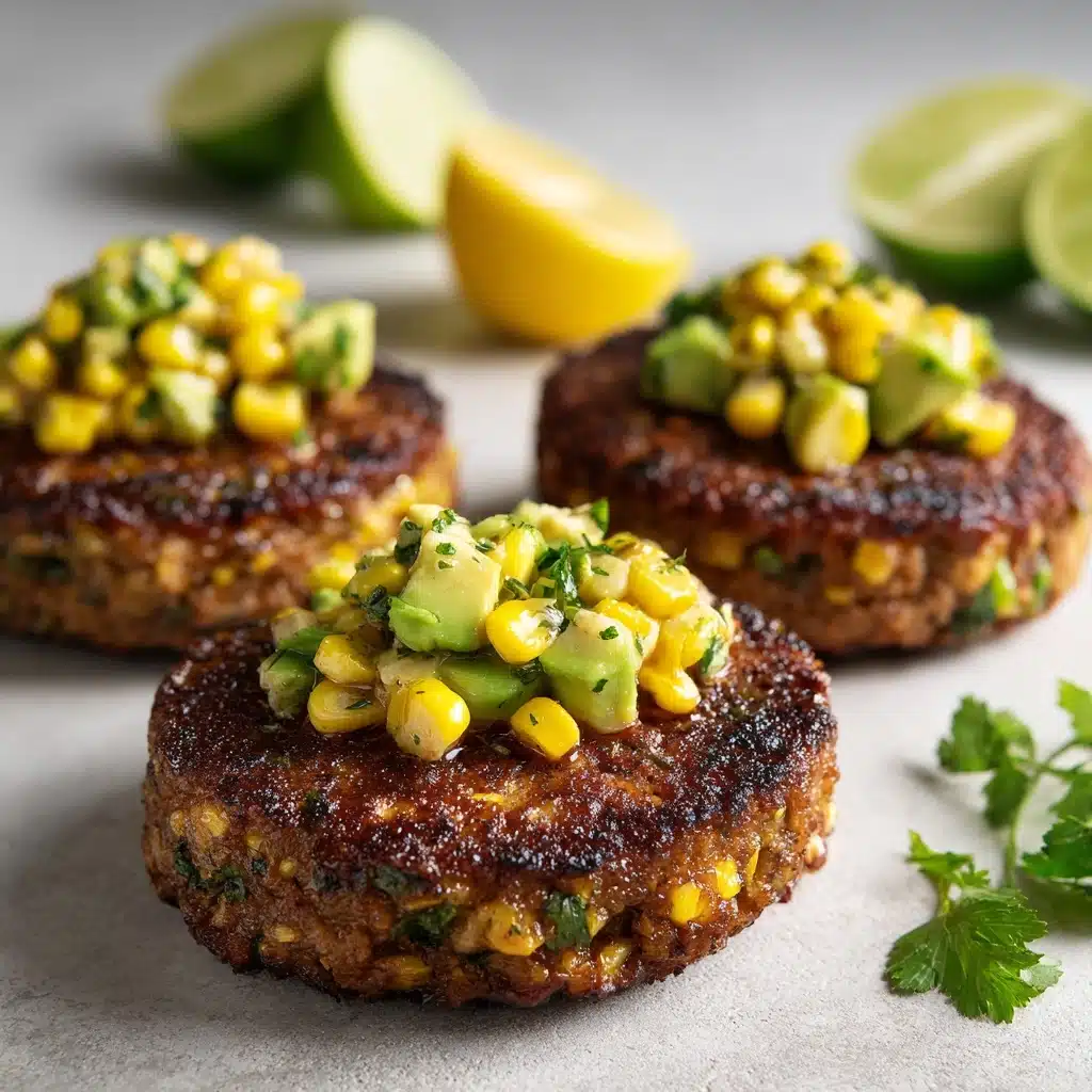 Chicken Burgers with Avocado Corn Salsa Recipe - Recipe Image