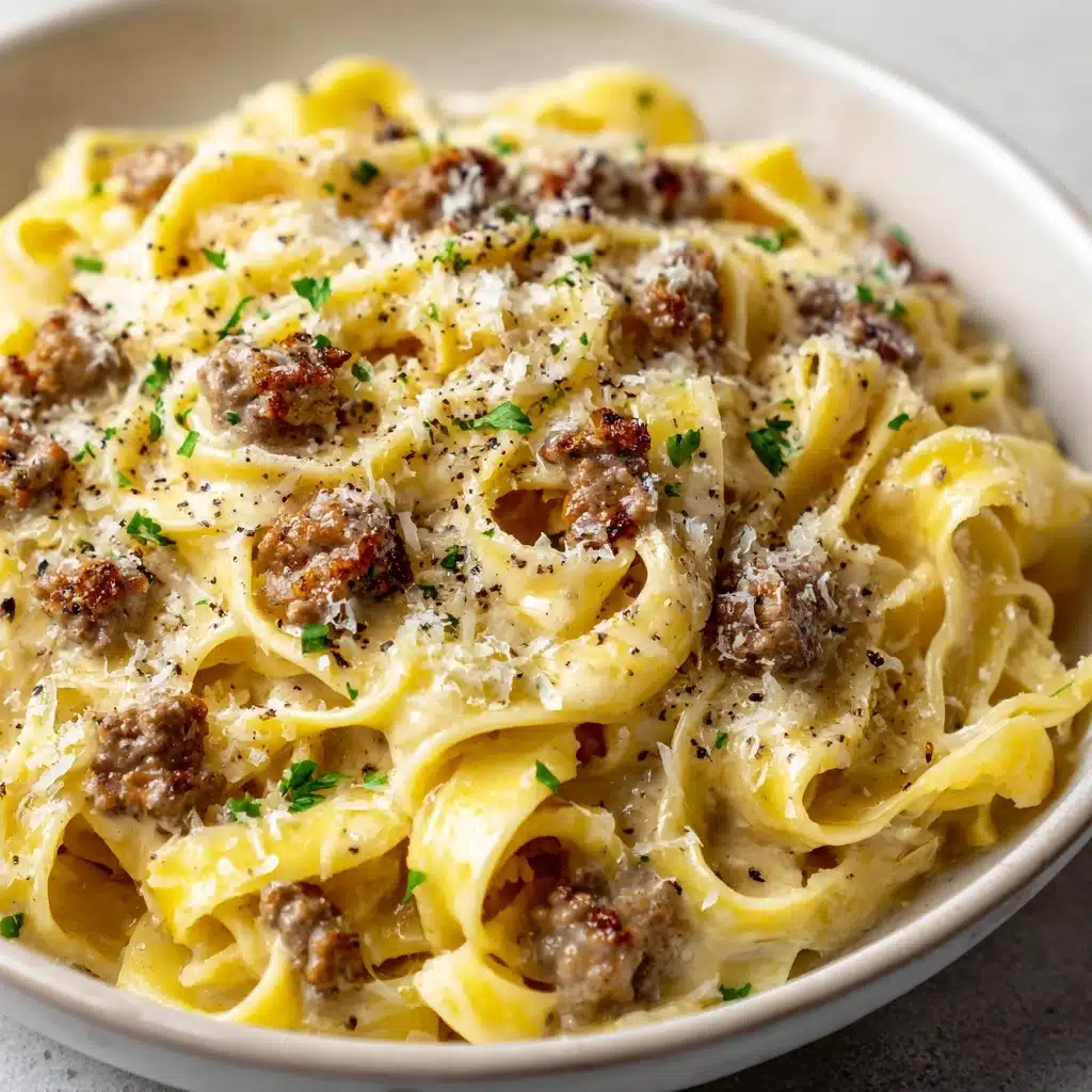 Creamy Cheesy Garlic Butter Linguine Recipe - Recipe Image