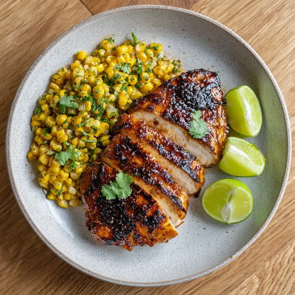 Grilled Hot Honey Chicken with Lime Corn Salad Recipe - Recipe Image