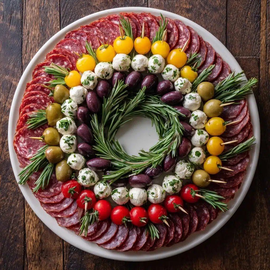 Christmas Antipasto Wreath Recipe - Recipe Image