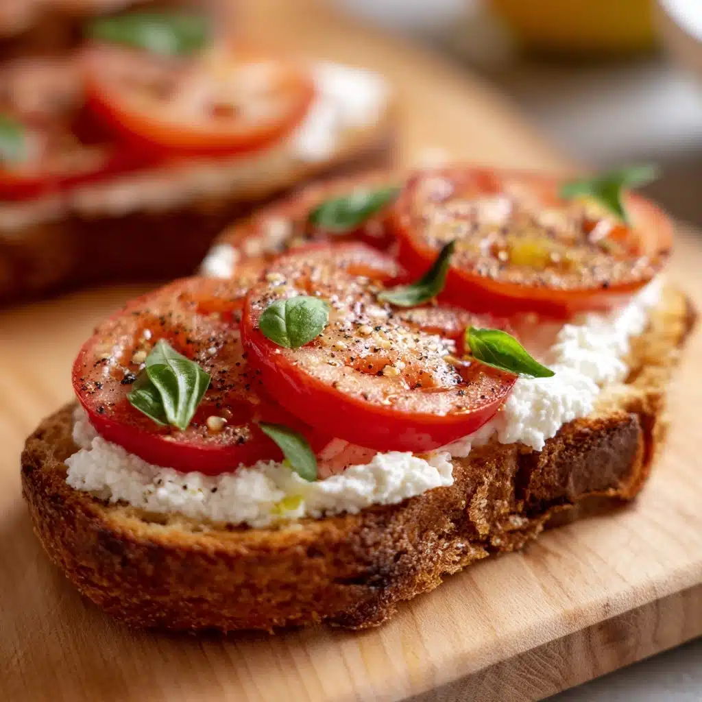 Ricotta & Tomato Sourdough Toast Recipe - Recipe Image