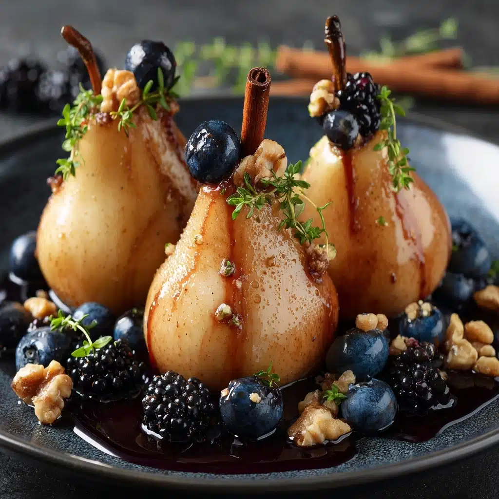 Baked Pears with Berries, Honey, Walnuts & Blue Cheese Recipe - Recipe Image