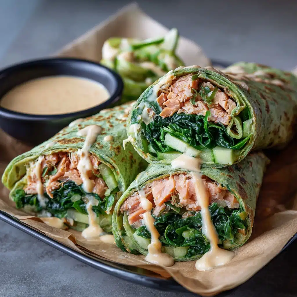 Blackened Salmon Caesar Wraps Recipe - Recipe Image