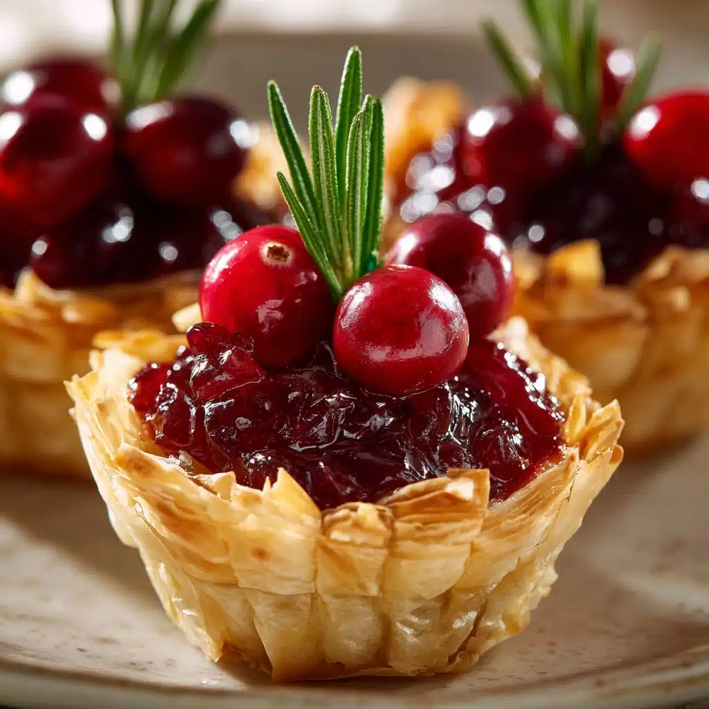 Cranberry Brie Phyllo Cups: An Amazing Ultimate Appetizer Recipe - Recipe Image