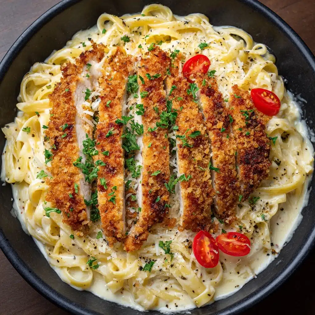 Crispy Chicken Fettuccine Alfredo Recipe
