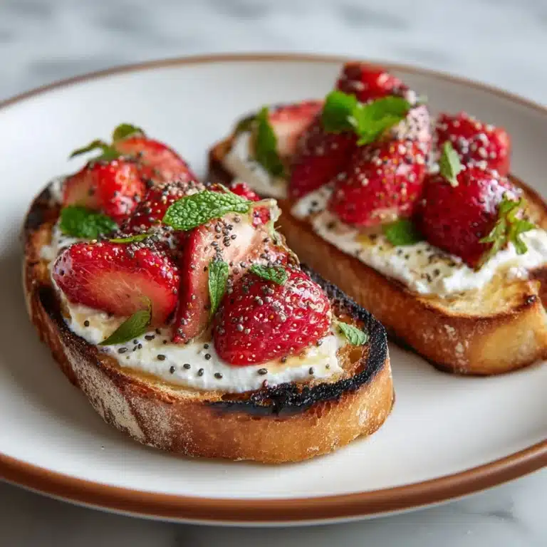 Roasted Strawberry Whipped Ricotta Toast Recipe