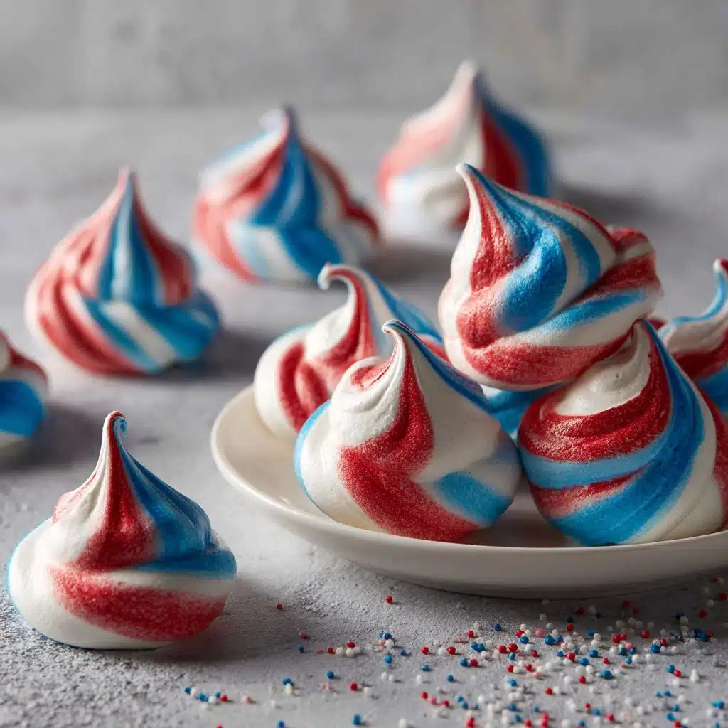 Patriotic Meringue Kisses Recipe - Recipe Image