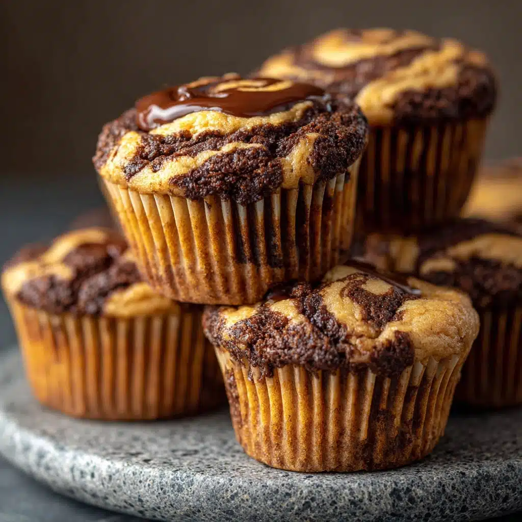 Chocolate Peanut Butter Swirl Muffins Recipe - Recipe Image