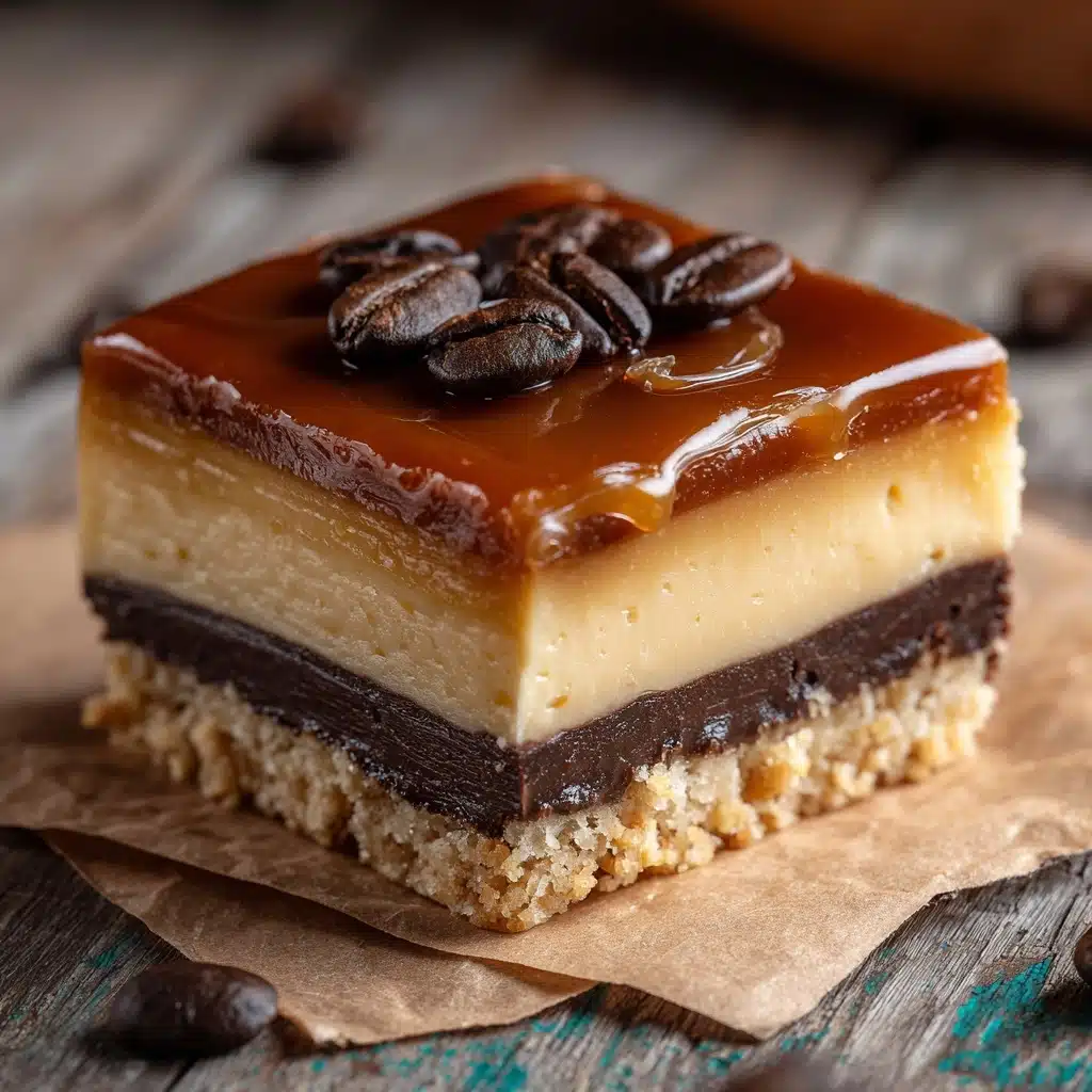 Elegant Coffee Caramel Cheesecake Bars Recipe - Recipe Image