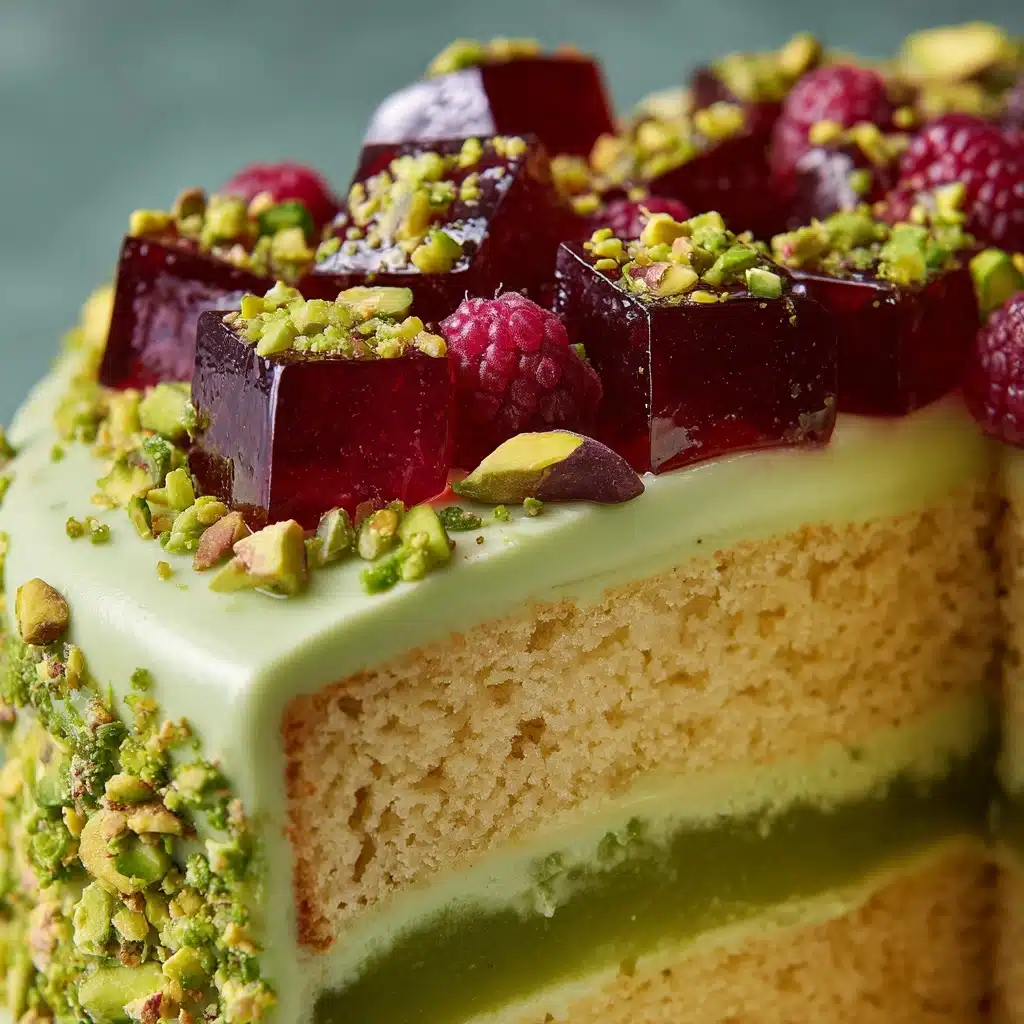Raspberry Delight Pistachio Cake Extravaganza Recipe - Recipe Image