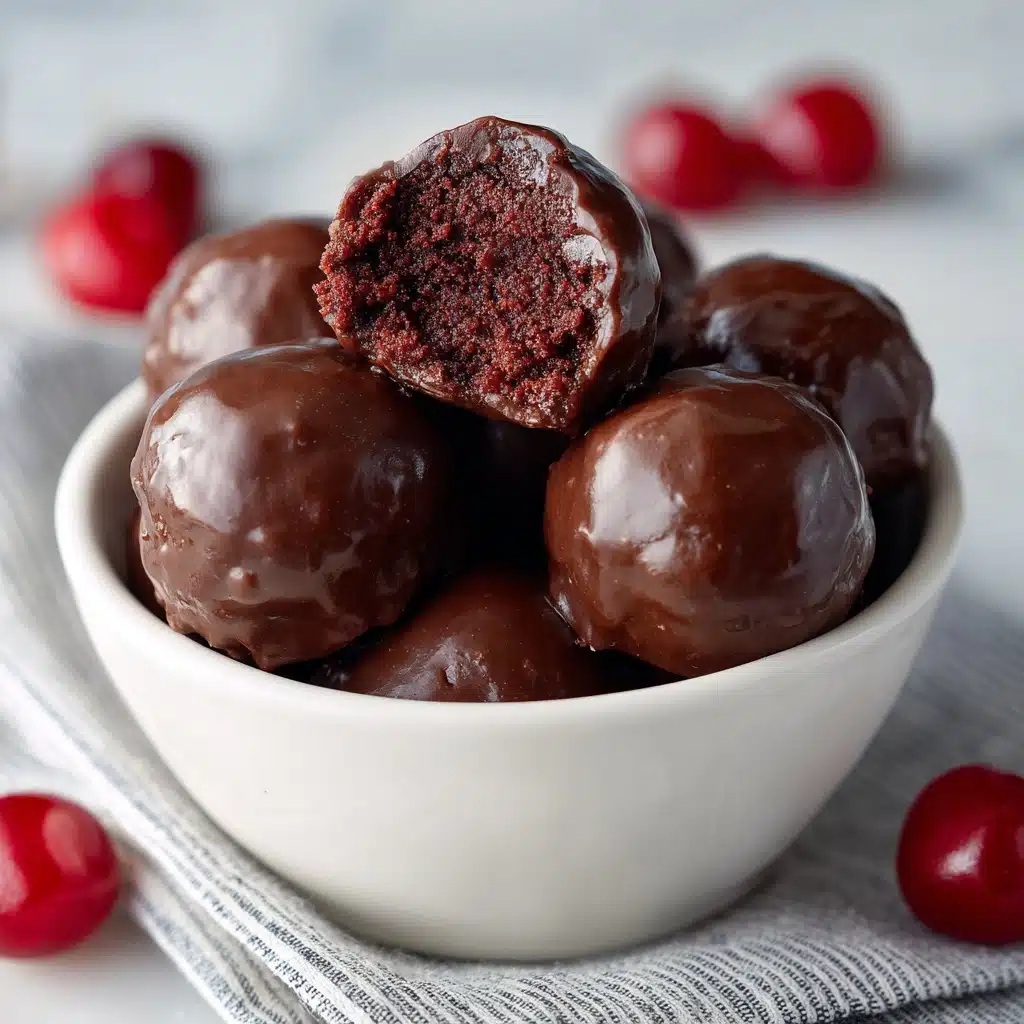 Chocolate Covered Cherry Brownie Bombs Recipe - Recipe Image