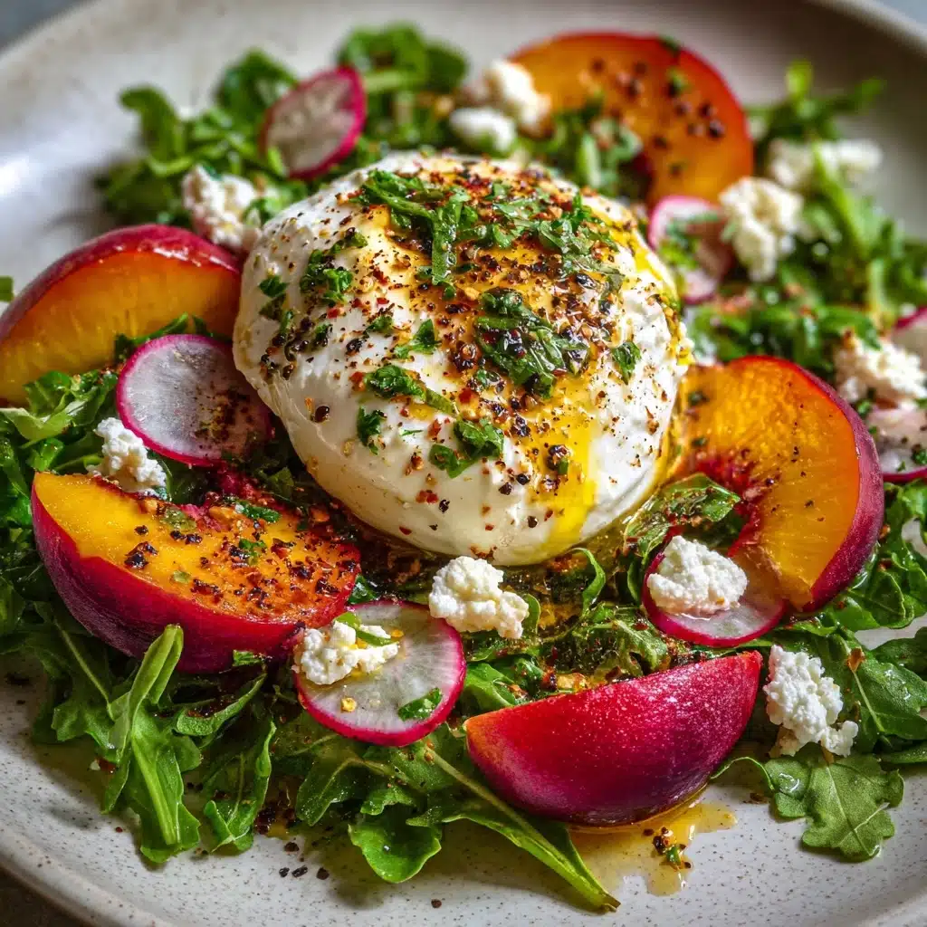 Peach Burrata Salad Recipe - Recipe Image