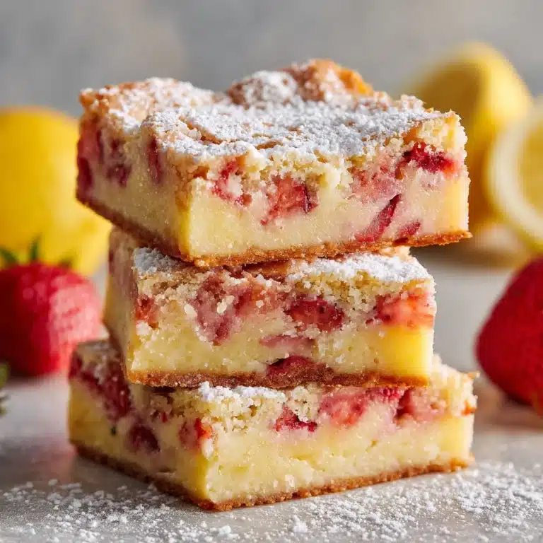 Strawberry Lemon Blondies Recipe
