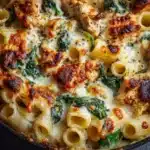 Cheesy Spinach Dip Chicken Pasta Recipe