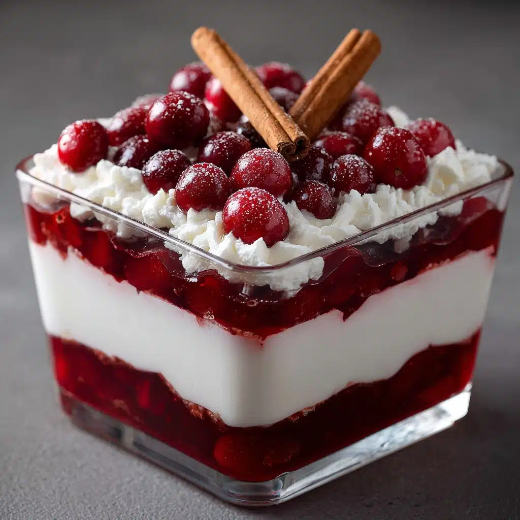 Cranberry Jello Salad with Cream Cheese Topping Recipe