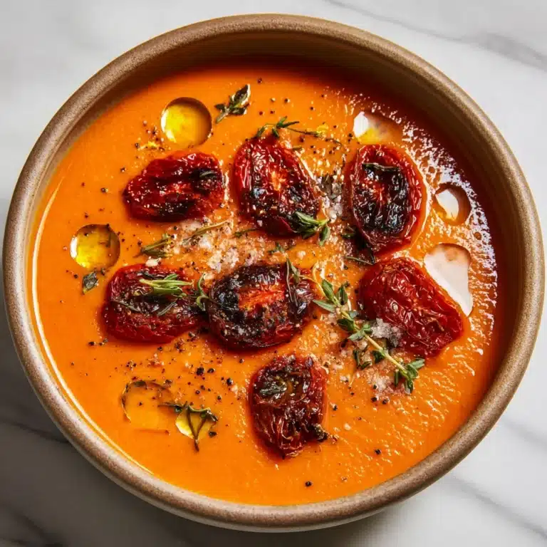 Creamy Roasted Garlic Tomato Soup Recipe