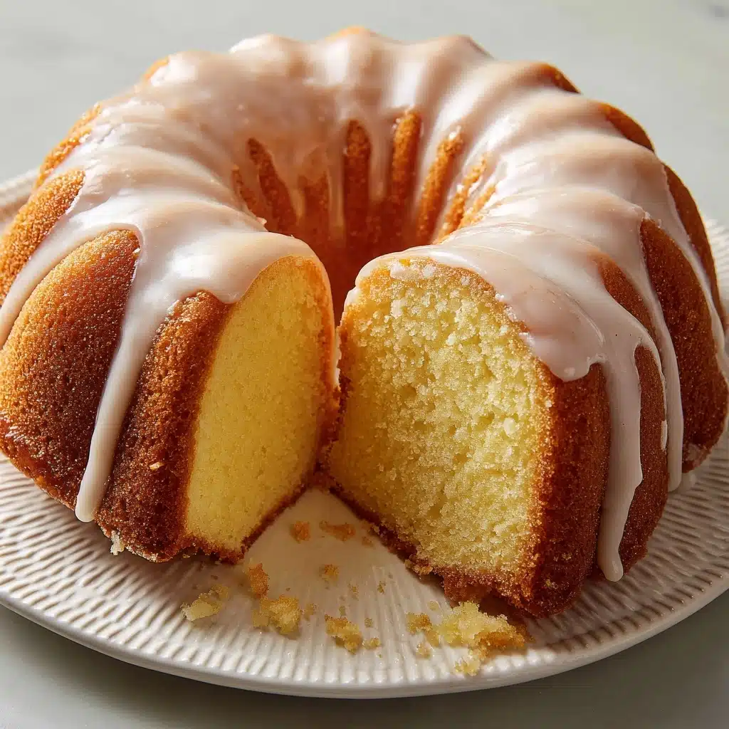 Vanilla Buttermilk Pound Cake with Cream Cheese Glaze Recipe