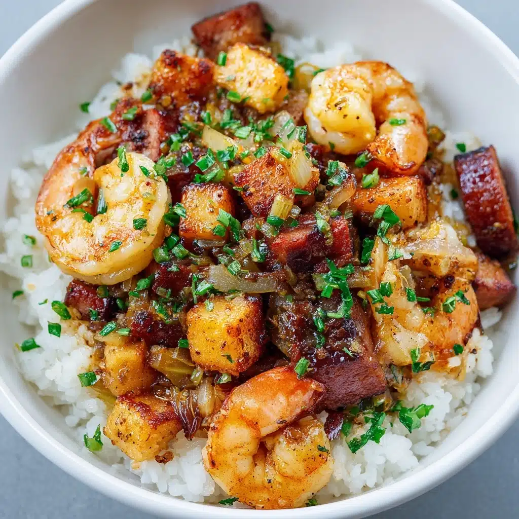 Shrimp and Sausage Cabbage Bowl Recipe - Recipe Image