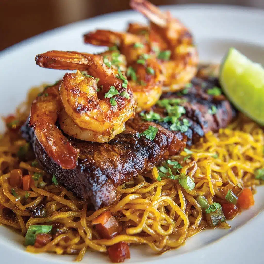 Steak & Shrimp Noodles Recipe - Recipe Image