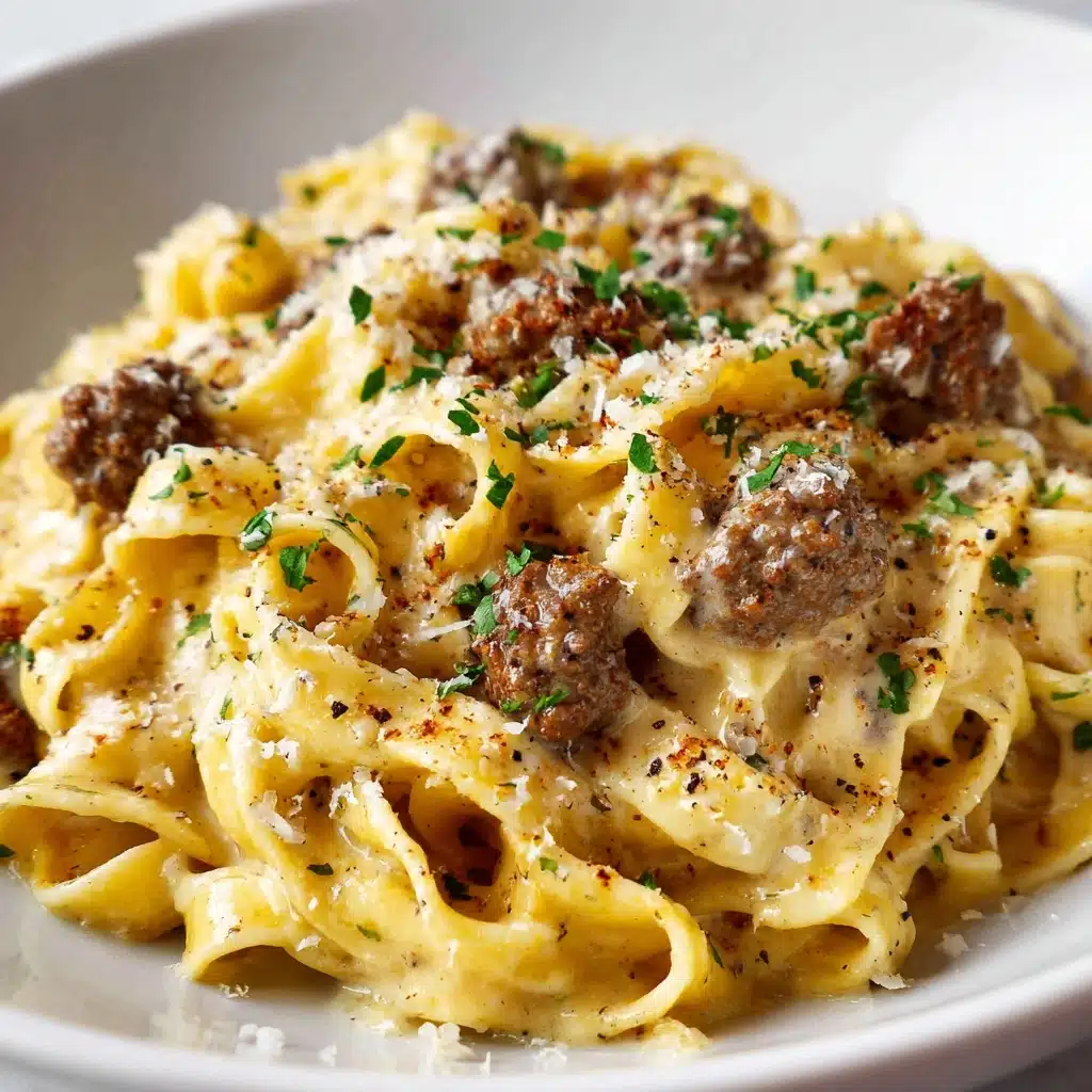 Creamy Cheesy Garlic Butter Linguine Recipe