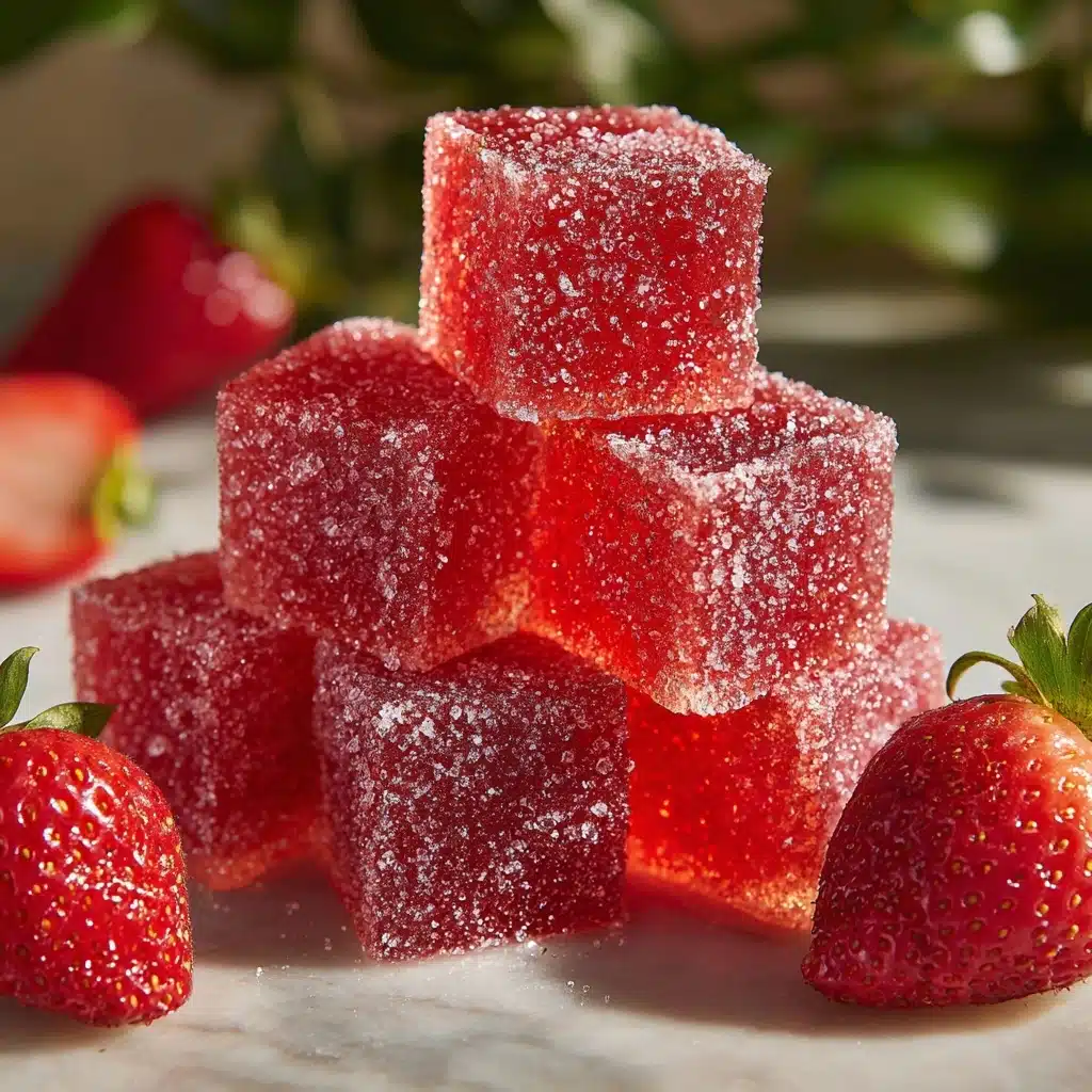 Tangy Homemade Sour Strawberry Gummies Recipe - Recipe Image