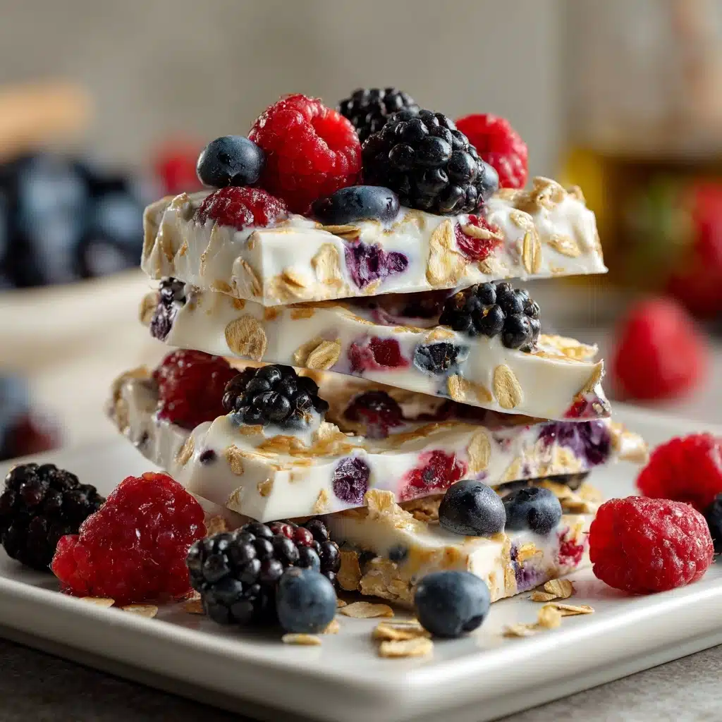Frozen Yogurt Bark with Berries & Granola Recipe - Recipe Image