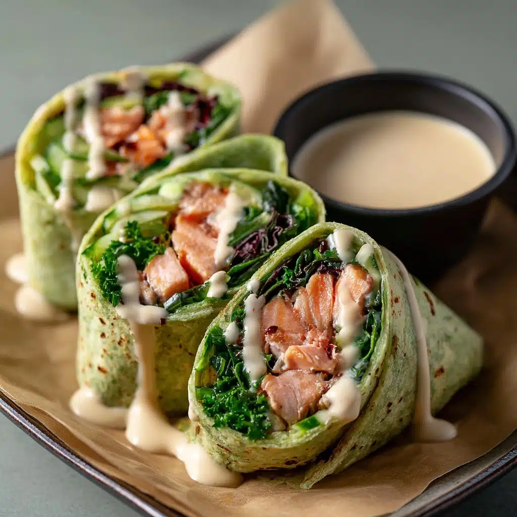 Blackened Salmon Caesar Wraps Recipe