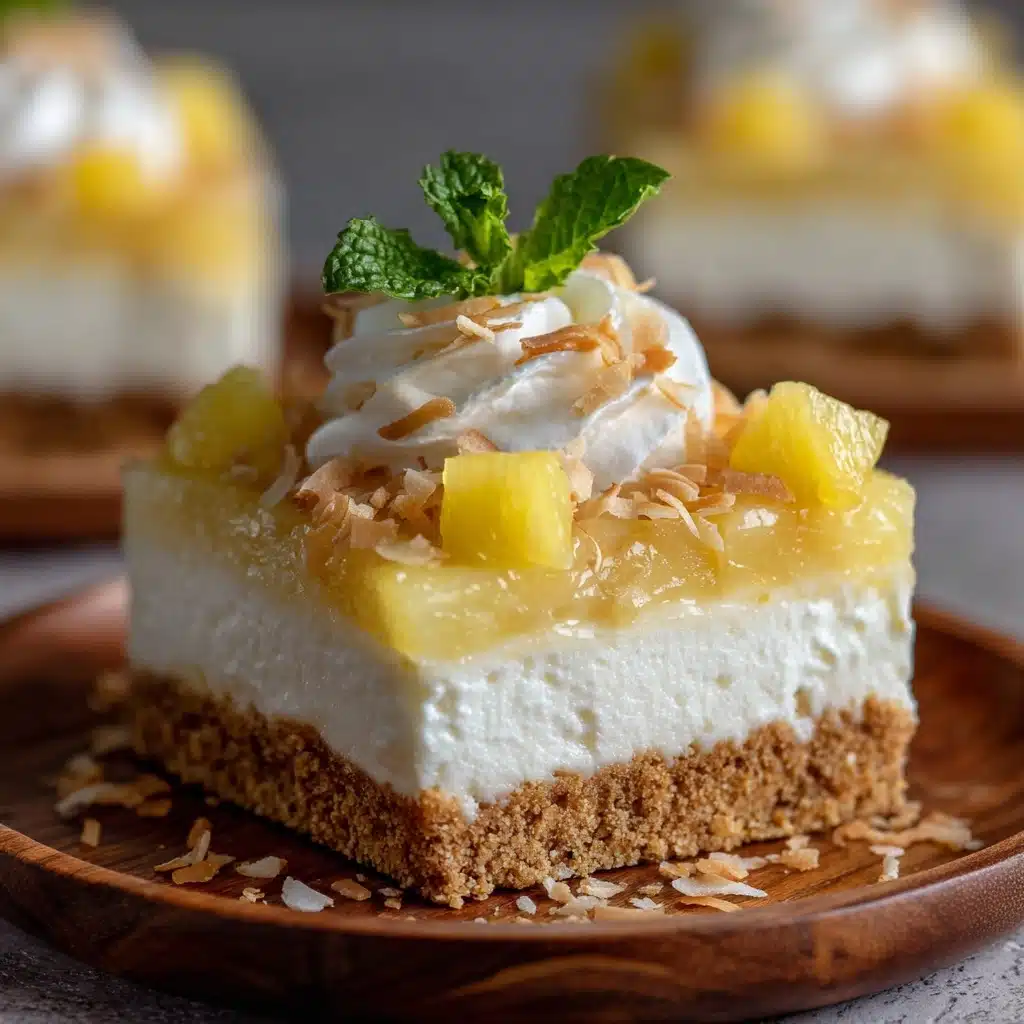 Coconut Pineapple Cheesecake Dessert: A Tropical Delight for Your Sweet Tooth Recipe - Recipe Image