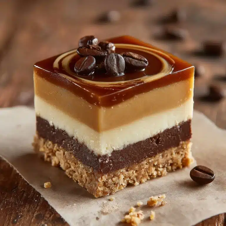 Elegant Coffee Caramel Cheesecake Bars Recipe