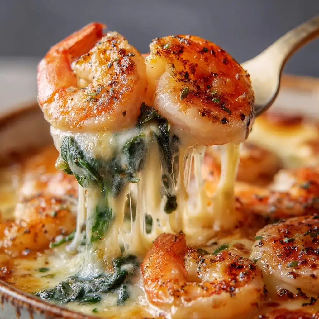 Shrimp and Spinach with Rich and Creamy Crab Cheese Recipe - Recipe Image