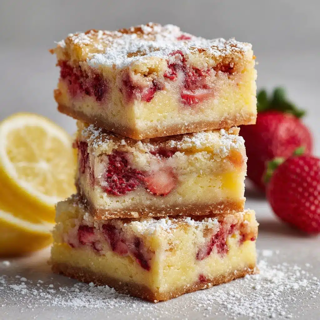 Strawberry Lemon Blondies Recipe - Recipe Image