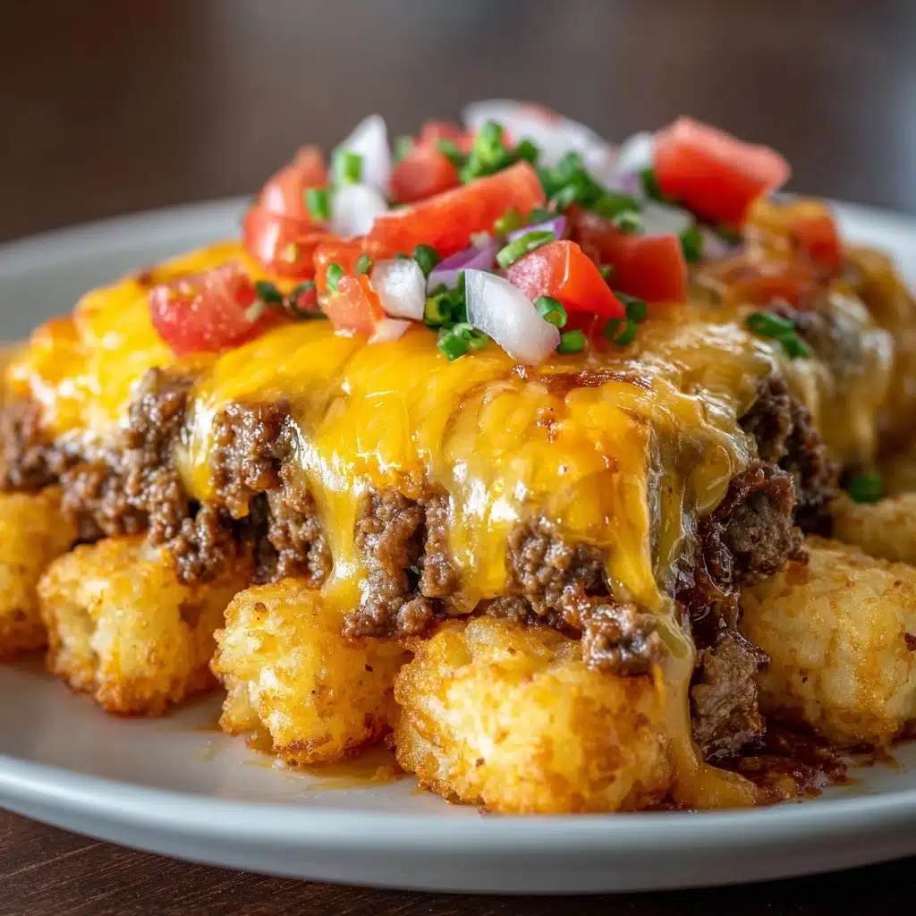 Cheesy Tater Tot Casserole with Ground Beef and Rotel Recipe - Recipe Image