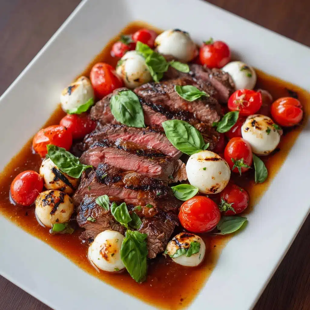 Balsamic Caprese Grilled Flank Steak Recipe