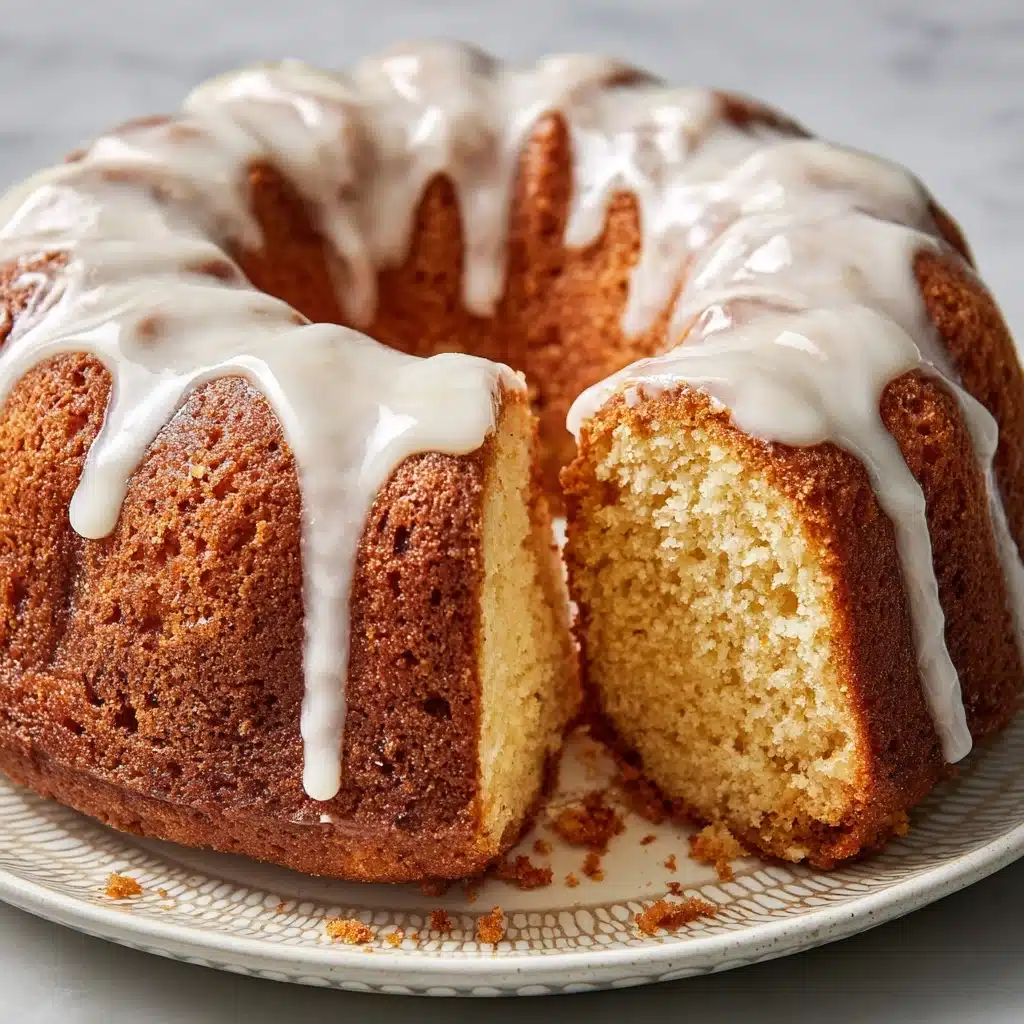 Vanilla Buttermilk Pound Cake with Cream Cheese Glaze Recipe - Recipe Image
