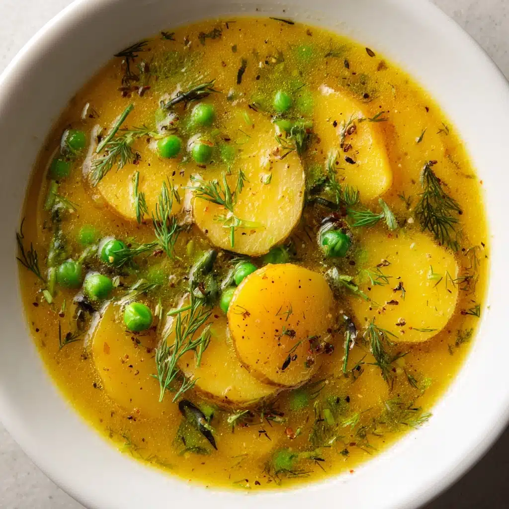 Creamy Potato and Pea Soup Delight Recipe - Recipe Image