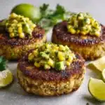 Chicken Burgers with Avocado Corn Salsa Recipe